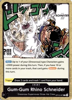 Gum-Gum Rhino Schneider C Royal Blood OP10-097 One Piece TCG - Image 1
