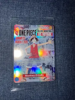 Monkey.D.Luffy College Basketball US Voyage) P-055 One Piece Promotion - Image 1