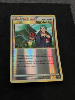 Sage's Training 77/90 2010 Undaunted Set Pokemon Card Reverse Holo Trainer - Image 1