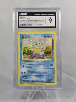 Squirtle 001/034 Trading Card Game Classic Holo CGC 9 - Image 1