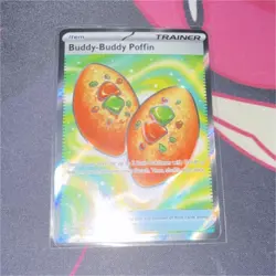 Pokemon Buddy-Buddy Poffin Trainer Full Art Ultra Rare Holo 167/132 Me01 Card - Image 1