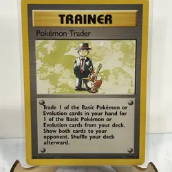 Pokemon Cards: Base Set Rare: Pokemon Trader 77/102 NM No Play 🔥🔥🔥 - Image 1