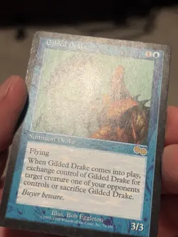 MTG Gilded Drake #76 Urza's Saga NM B - Image 3