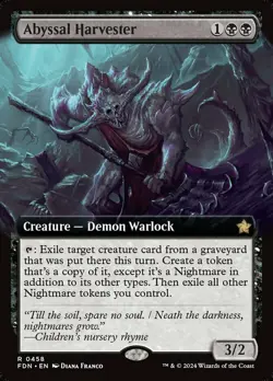 Near Mint x 1 Abyssal Harvester - Extended Art Foundations Variants - Image 1