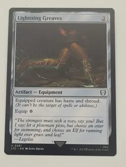 Lightning Greaves #281 (NM) Lord of the Rings LTC Magic MTG - Image 1