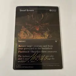 Singed By Artist: Dread Return (Borderless) Foil Commander Masters CMM Magic MTG - Image 1