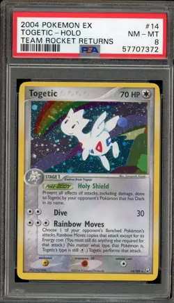 Pokemon Togetic EX Team Rocket Returns Holo Rare #14 PSA 8 - Image 1