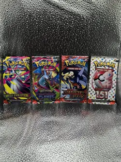 (Lot of 4) Pokemon TCG: Assorted Booster Packs - 151, Mega Evo, Phant Flames, DR - Image 1