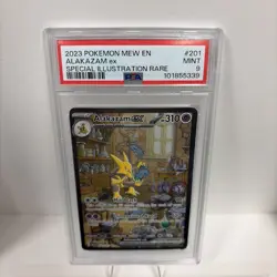 2023 POKEMON MEW EN-151 SPECIAL ILLUSTRATION RARE #201 ALAKAZAM EX PSA 9 - Image 1