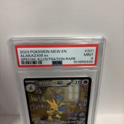 2023 POKEMON MEW EN-151 SPECIAL ILLUSTRATION RARE #201 ALAKAZAM EX PSA 9 - Image 4
