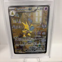 2023 POKEMON MEW EN-151 SPECIAL ILLUSTRATION RARE #201 ALAKAZAM EX PSA 9 - Image 5