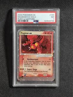 Magmar ex Holo 100/109 PSA 7 2003 Pokemon EX Ruby & Sapphire - Image 1