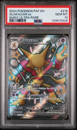 Alakazam Ex Paldean Fates 215/091 PSA 10 Pokemon TCG - Image 1