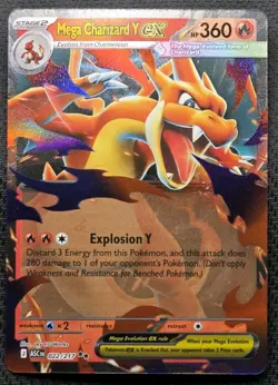 Mega Charizard Y ex 022/217 Ascended Heroes English Pokemon TCG NM Pack Fresh! - Image 1