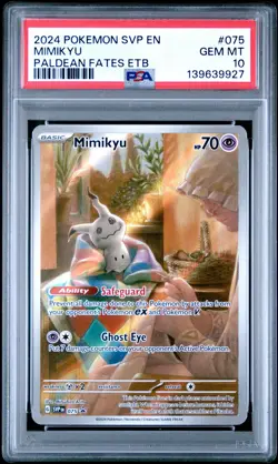 2024 POKEMON SVP EN-SV BLACK STAR PROMO #075 MIMIKYU PSA 10 - Image 1