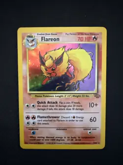 Pokemon Flareon Jungle 3/64 Holo Unlimited Holo Rare A - Image 1