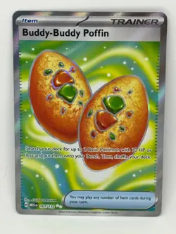 Pokemon TCG Buddy-Buddy Poffin 167/132 Me01: Mega Evolution Holo NM - Image 1