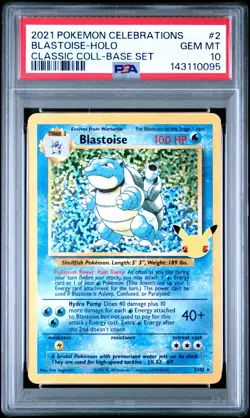2021 POKEMON CELEBRATIONS CLASSIC COLLECTION #2 BLASTOISE-HOLO PSA 10 - Image 1