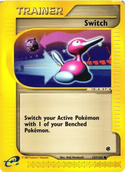 Pokemon TCG Switch 157/165 Expedition Base Set Regular DMG - Image 1