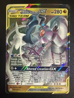 Pokemon TCG Arceus & Dialga & Palkia GX 156/236 Cosmic Eclipse Ultra Rare - Image 1