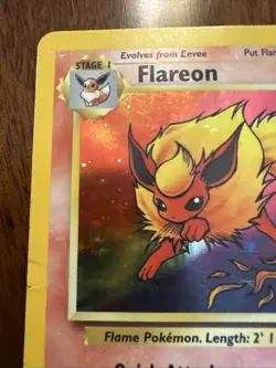 Pokemon TCG Flareon Holo 3/64 Jungle English Pokemon Moderately Played - Image 2