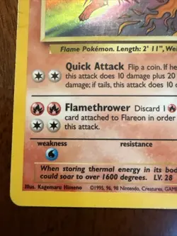 Pokemon TCG Flareon Holo 3/64 Jungle English Pokemon Moderately Played - Image 5