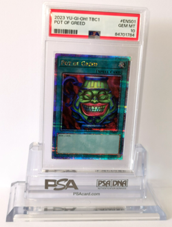 Pot of Greed tbc1-ens01 Ltd Ed (PSA 10) Quarter Century Rare Yu-Gi-Oh! - Image 1