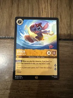 STITCH- Carefree Surfer Legendary #24/204 EN 9 Disney Lorcana FABLED - Non-Foil - Image 1