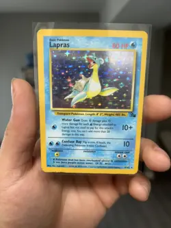 Lapras 10/62 Fossil Holo Rare Card 1999 Edition Pokemon TCG MP/LP - Image 1