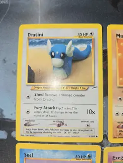 Neo Destiny 4 Card Lot Machop, Seel, Dratini, Exeggcute Pokemon - Image 2