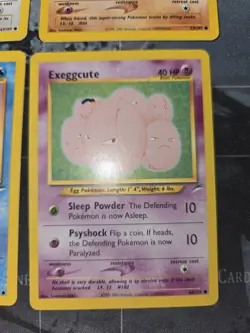 Neo Destiny 4 Card Lot Machop, Seel, Dratini, Exeggcute Pokemon - Image 4