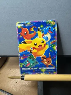 Pokemon TCGP Custom Card Full Art Ft.Pikachu, Eevee, Squirtle & Charmander USA - Image 1