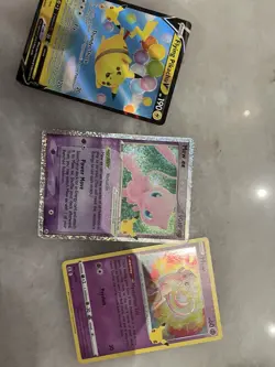Pokemon Cards Flying Pikachu V, Mew ex, Mew, Greninja Gold Star - Image 1