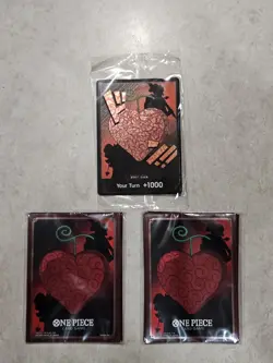 One Piece DF03 Devil Fruit Collection Vol 3 Promo Don Card &Red Sleeves Sealed - Image 1