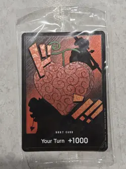 One Piece DF03 Devil Fruit Collection Vol 3 Promo Don Card &Red Sleeves Sealed - Image 2