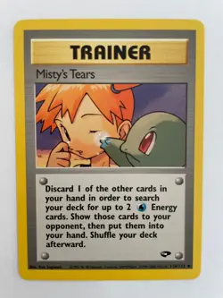Pokemon TCG NM Misty's Tears Trainer Rare Card 118/132 Gym Challenge 2000 NM - Image 1