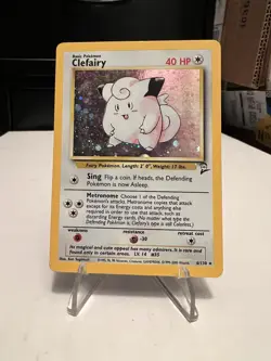 Pokemon Clefairy Holo Rare Card 6/130 Base Set 2 - Image 1