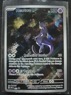 Pokemon Card Mewtwo 052 Black Star Promo Scarlet Violet Pokemon 151 UPC LP - Image 1