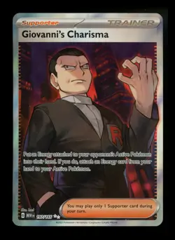 Giovanni's Charisma 197/165 Scarlet Violet 151 2023 Full Art Pokemon Card TCG - Image 1
