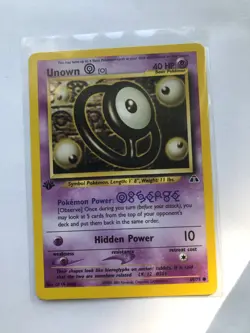 Unown [O] 69/75 Neo Discovery 1st Ed Non Holo WotC 2000 Vintage Pokemon TCG Card - Image 1