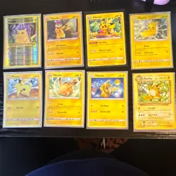 Pokemon TCG Pikachu & Raichu Basic Regular/Holo Card Lot English (8 Cards) - Image 1