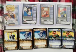 ​DBZ TCG Score Goku & Gohan 14-Card Lot - NM - High-Tech Foil #191 - Rare Cards - Image 1