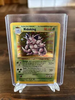 Pokemon TCG Nidoking Base Set 2 Holo Unlimited Rare Card 11/130 NM Condition - Image 1