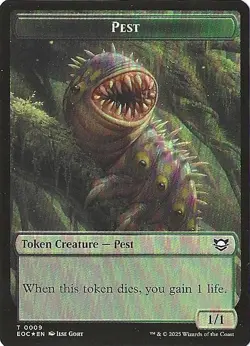 Bird / Pest Token Edge of Eternities Commaner Foil # 3/9 NM Magic the Gathering - Image 2