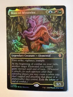 x1 Mass of Mysteries - Foil - Borderless M MTG Commander: Lorwyn Eclipsed M/NM, - Image 1