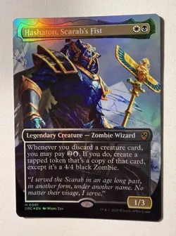 Hashaton, Scarab's Fist (Borderless) 1 M Foil DRC MTG NM - Image 1