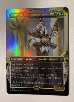 Temmet, Naktamun's Will (Borderless) 4 M Foil DRC MTG NM - Image 1