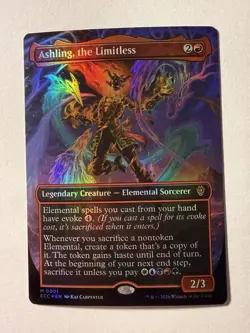 Ashling, the Limitless (Borderless) FOIL MTG Lorwyn Eclipsed NM X1 ECL - Image 1