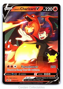 Lance’s Charizard V SWSH133 - SWSH Black Star Promo - Pokemon Card - Near Mint - Image 1
