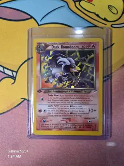 Pokemon Dark Houndoom 1st Edition Holo Rare Neo Destiny Card 7/105 - Image 1